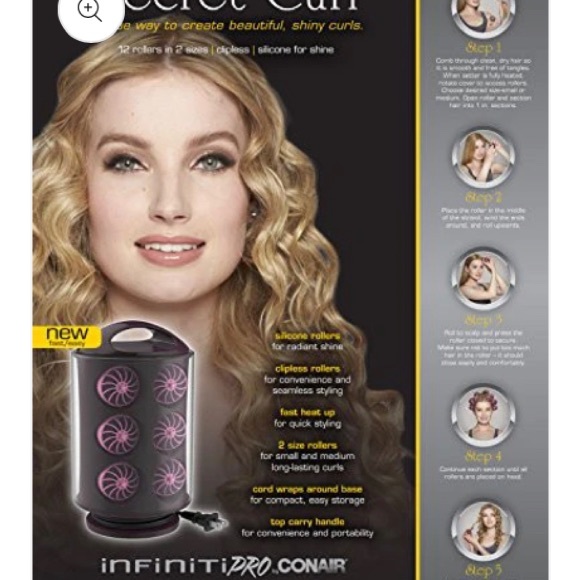 INFINITIPRO by CONAIR Secret Curl hot rollers - Picture 4 of 8